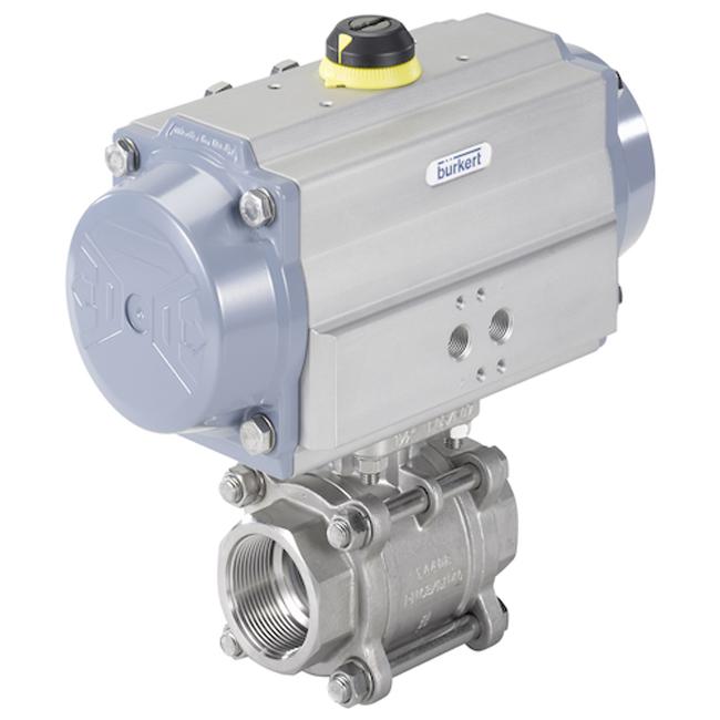 Type 8804 2-2-way ball valve with electric rotary actuator